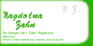 magdolna zahn business card